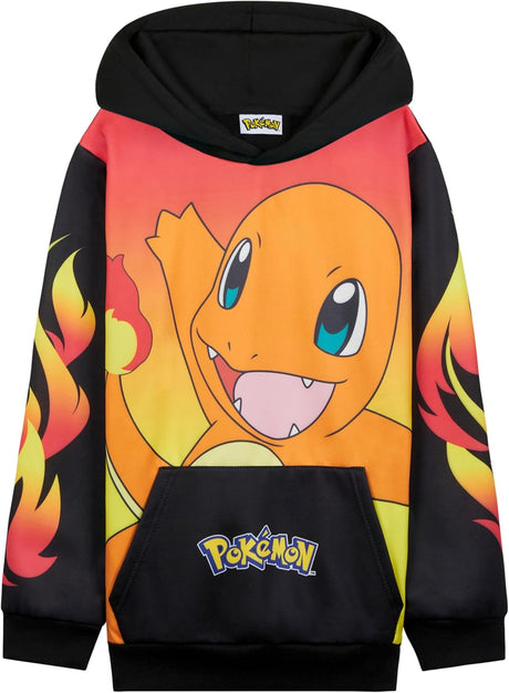 Pokemon Boys Hoodie with Cuffed Sleeves, Kangaroo Pocket - Anime Gifts.