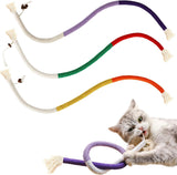 YANGCHUN Catnip Toy Bite Rope, Interactive Cat Toy for Indoor Cats, Kitten Teething Cat Chew Nip Toy Rope,Natural Catnip Cat Chew Toy Teeth Cleaning Stress Release, Cat Nip Cotton Rope Toy-3pcs