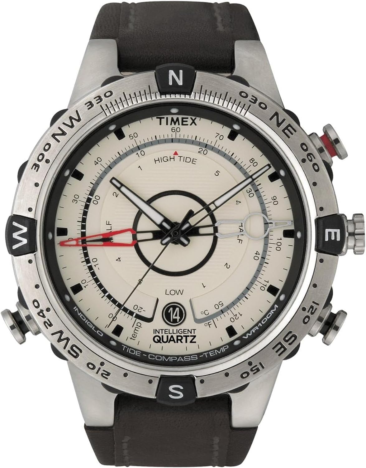 Timex Intelligent Quartz Men's Tide-Temp-Compass 45 mm Watch.