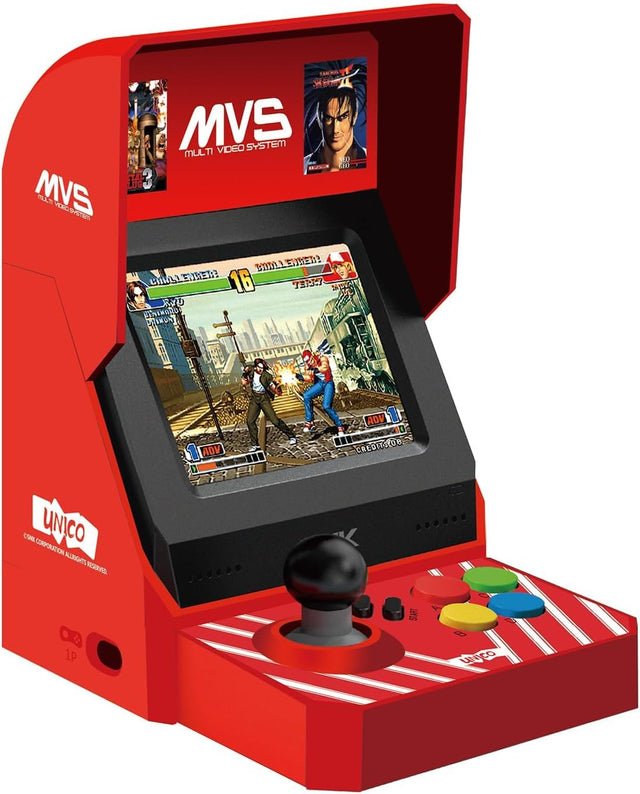 UNICO SNK MVS Mini Arcade, 45 SNK Licensed Classics Games, Including The King of Fighters, Metal SLUG etc., Supports Large Screen HDMI Output/2 Gamepad Ports/ SNK MVS Mini for Adults and Children.