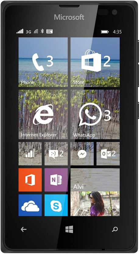 Microsoft Lumia 435 UK SIM-Free Smartphone - Black (Windows).