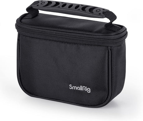 SMALLRIG Camera Storage Bag, Camera Protective Carrying Case, Nylon Handbag Storage Box with Breathable Mesh, Double Zip Design (Black) - 3704.