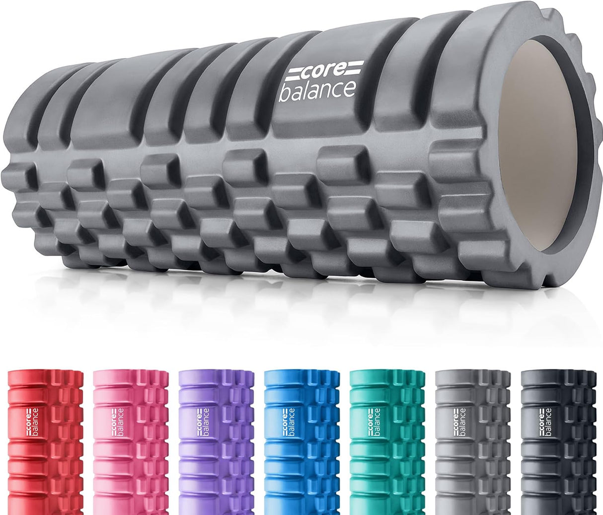 Core Balance Foam Roller For Deep Tissue Muscle Massage, Trigger Point Grid Sports Massager, Fitness Gym Physio.