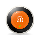 Google Nest Learning Thermostat 3rd Generation, Stainless Steel - Smart Thermostat - A Brighter Way To Save Energy.