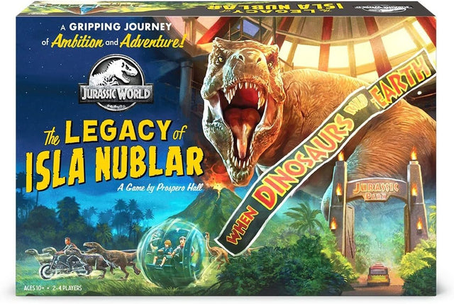 Funko Games: Jurassic World - The Legacy of Isla Nebular | Upgrade Your Island & Meet Iconic Characters in 12 Different Adventures | Strategy Board Game | For 2-4 Players Ages 10+.