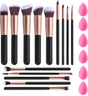 20 Pcs Makeup Suit, 14 Pcs Make Up Brushes, 6 Pcs Makeup Egg, Face Powder Concealers Eyeshadow Blush Brushes Make up Brushes Set, Makeup Brushes, Gift for Ladies and Girls.