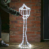 Festive Lights - Christmas Outdoor Silhouette Lights -Xmas Decorations - LED Rope & Tinsel Lighting (3D Lamp Post)