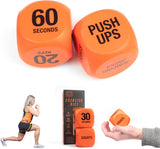 Phoenix Fitness Exercise Dice - Workout Dice Game for Cardio, HIIT and Exercise Classes - Full Body Training Routine for Home & Gym - Orange.