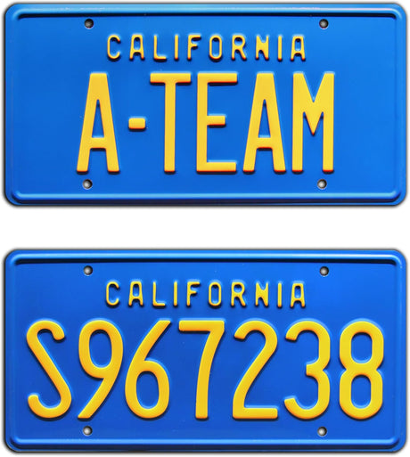 The A-Team | A-TEAM + S967238 | Metal Stamped License Plates.