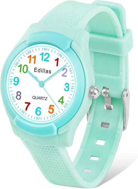 Edillas Kids Analogue Watch Girls Boys,Child Waterproof Learning Time Wrist Watch Easy to Read Time WristWatches.