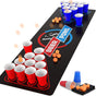 Cieex Beer Pong Set Include 1 Beer Pong Table Mat Party Plastic Cups (15 Blue & 15 Red) 8 Ping Pong Balls Fun Adult Drinking Game for Party Festivals Tournaments BBQ.