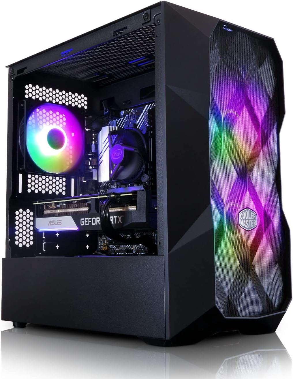 ADMI Gaming PC • Intel i5 13400F • Nvidia RTX 4070 12GB GDDR6 • 32GB 3200MHz DDR4 • 1TB NVME SSD • MB B660 • 700W PSU Bronze Rated • MSI 100R Black Mesh RGB Gaming PC Case • 600mps Wifi • Windows 11