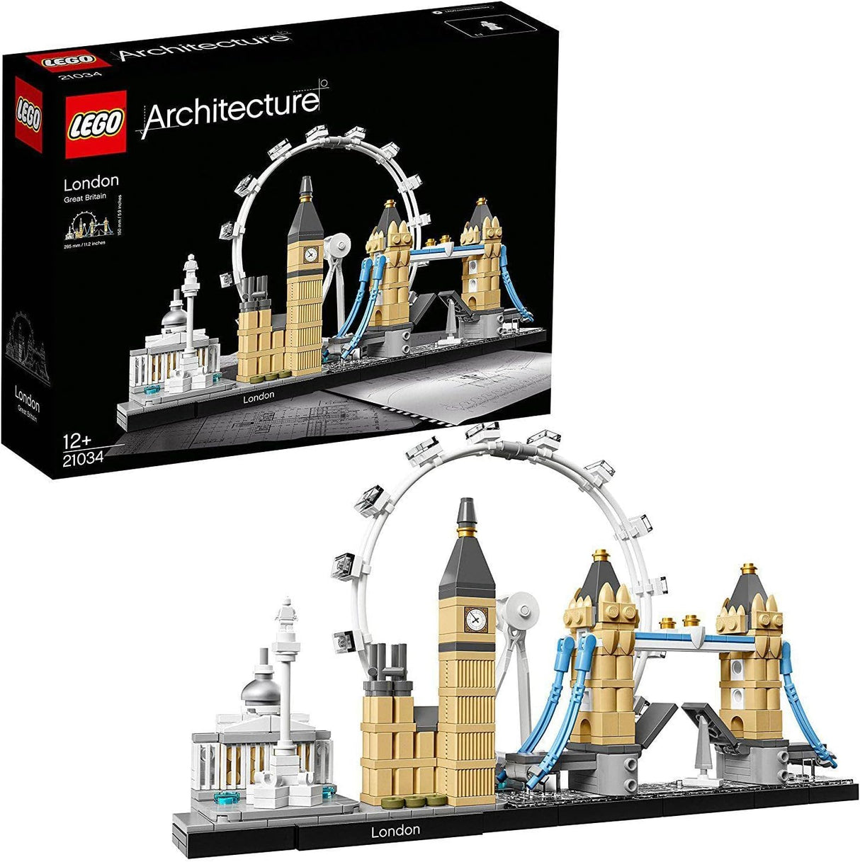 LEGO Architecture Skyline Model Building Set, Model Kit Featuring London Eye, Big Ben, Tower Bridge, Office Home Décor, Collectible Gift Idea for Men, Women and Teens 21034.