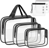 Clear Wash Bag for Toiletries, Funnasting 3 in 1 Waterproof Clear PVC Travel Makeup Bag Business Bathroom for Men, Women and Kids….