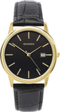 Sekonda Men's Classic 37mm Quartz Watch with Date Window and Leather Strap.