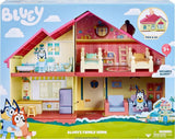 Bluey Heeler Family Home Play Set: 1 Official Collectable Action Figure, Large Playhouse Playset 4 Rooms, Furniture Accessories and Pull Down Patio.