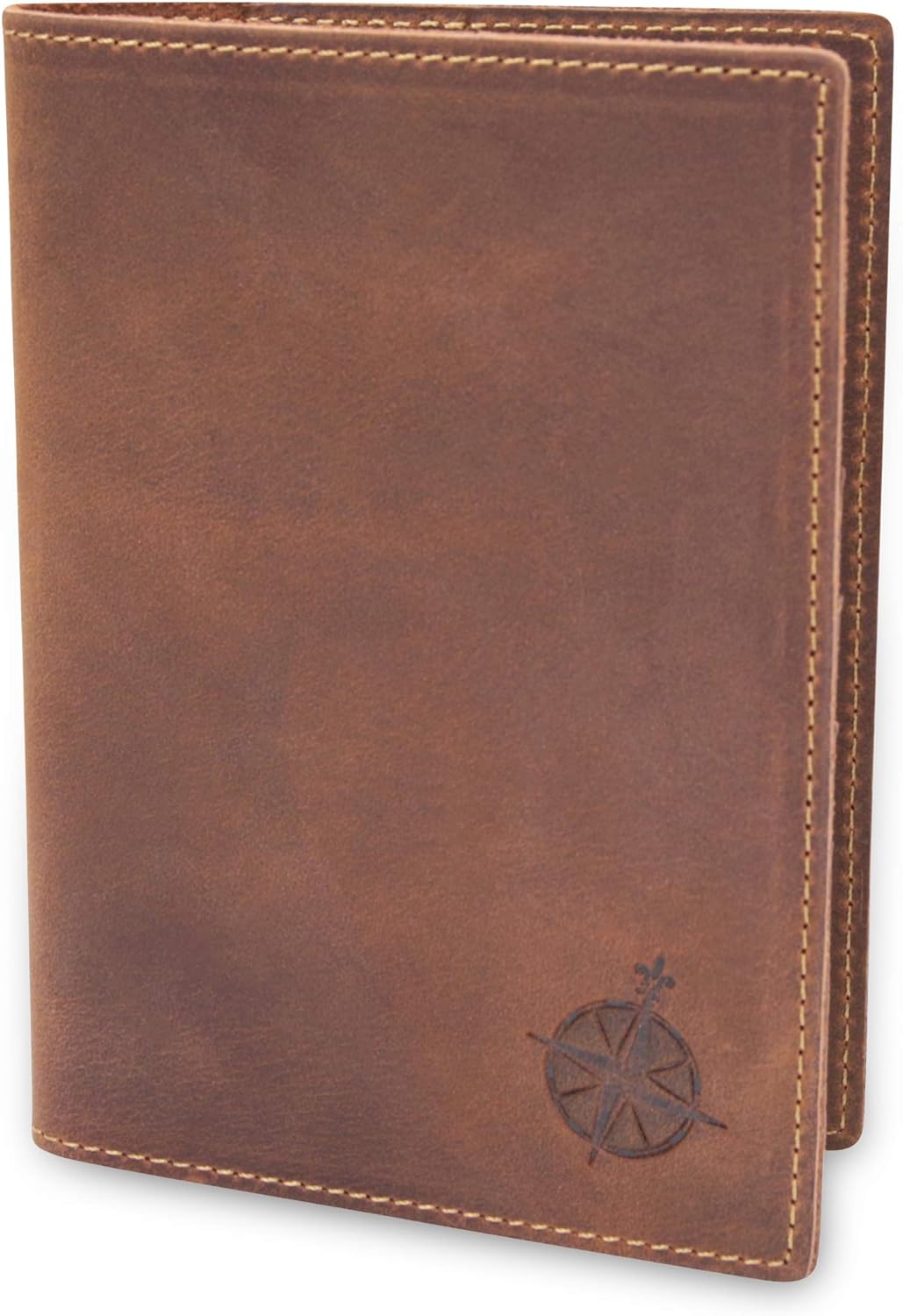 WANDERINGS Leather Passport Holder and Travel Wallet - RFID Blocking Long Genuine Leather Travel Organizer for Men and Women, Big Passport Wallet for Travel.