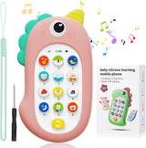 Aolso Baby Mobile Phone Toy, Kids Mobile Phone Soft and Safe Baby Toy Phone, Electronic Speaking Learning Musical Smartphone Toy Sound Toy, Baby Girl Boy Gifts (Unicorn-Pink).