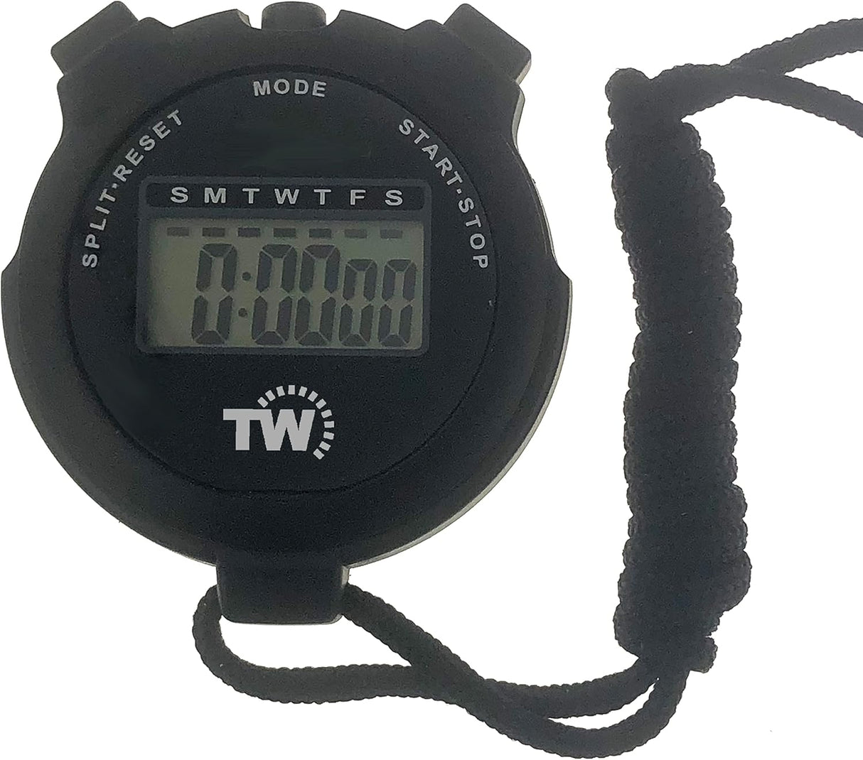 Thermometer World Digital Stopwatch Timer, Large Display, Black.