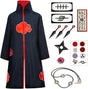 Maryparty Akatsuki Cloak Costume Akatsuki Cape Include Akatsuki Headband Ring Necklace Robe Halloween Costume for Adults & kids.