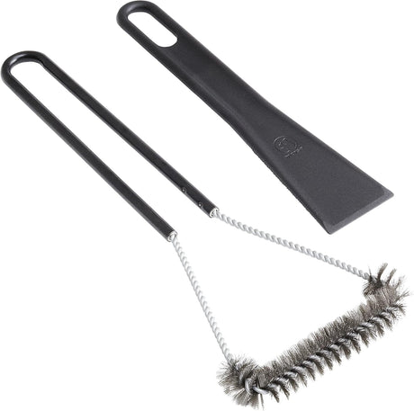 Morsø Grill Brush and Grill Scraper, Stainless Steel Brush and Nylon Scraper, 2in1 Grill Cleaning Set.