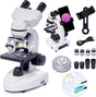 Binocular Microscopes, 200X-5,000X Compound Biological Microscopes With 6x Multiplier, Microscope With Microscope Slides Set, Phone Adapter, Biological Microscopes for Students Adults gifts.