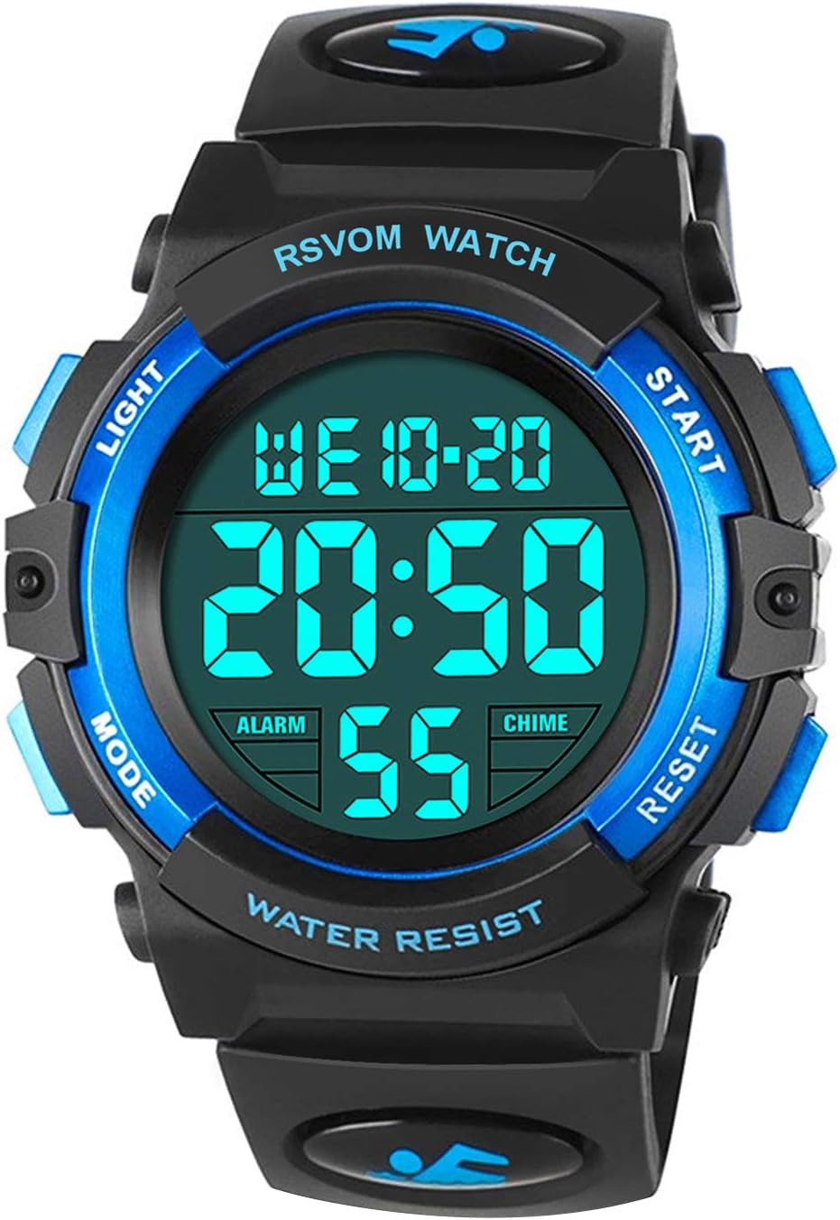 Kids Watches for Boys, Outdoor Waterproof Digital Sports Watch with Alarm/Stopwatch, Childrens Digital Wrist Watches for Teenagers Students Birthday/Christmas Gifts - Blue by RSVOM.