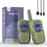 Rechargeable Walkie Talkies for Boys Girls, Bakoherp 8 Channels 2 Way Radio Toy with LED Flashlight, 3KM Long Range Walky Talky for Adventures, Camping, Hiking.