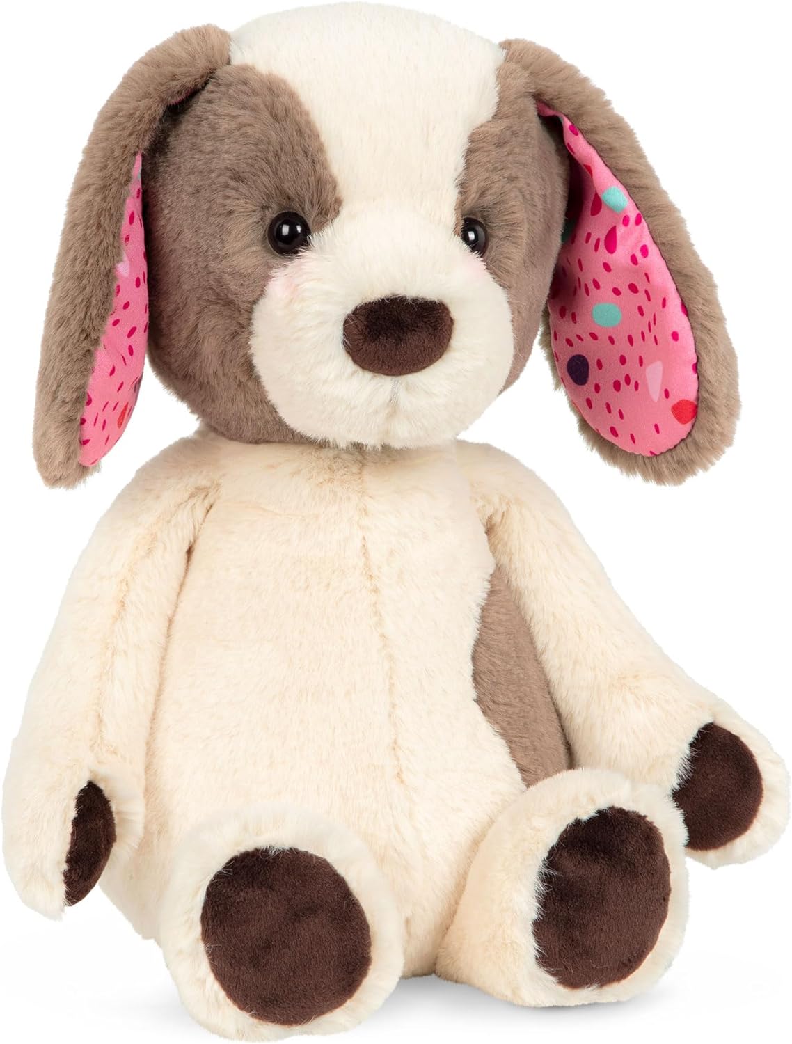 B. toys – Stuffed Animal Dog – Super Soft & Cuddly Plush Puppy Toy – Cream & Brown – 12” – Washable – Baby, Toddler, Kid – Happy Hues – Cupcake Pup.