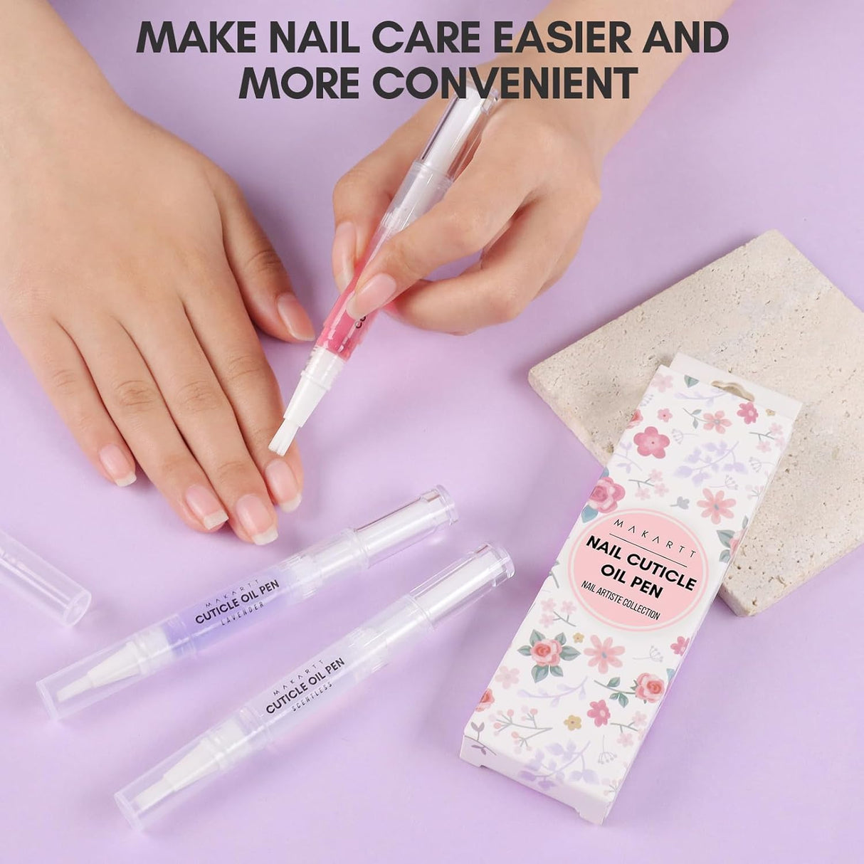 Makartt Cuticle Oil Pen for Nail Care, 3Pcs Nail Oil Pen Nourishing, Moisturizing, Nail Moisturizer Cuticle Care Kit for Cracked and Dry Cuticle.