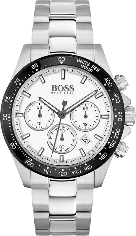 BOSS Chronograph Quartz Watch for men HERO Collection with Stainless Steel bracelet.