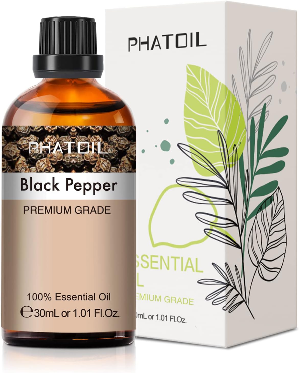 PHATOIL Peppermint Essential Oil 100ML, Pure Premium Grade Peppermint Essential Oils for Diffuser, Humidifier, Aromatherapy, Candle Making.