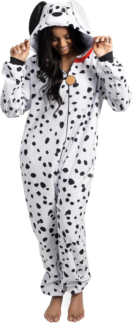 Spooktacular Creations Unisex Adult Pajama Plush jumpsuit One Piece Cow Animal Costume (M).