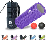 Foam Roller with Massage Balls, Back Roller for Back Pain, Muscles, and Deep Tissue Exercise, High Density EVA Material Massage Roller for Physio-Therapy, Body Fitness and Myofascial Release (Black).