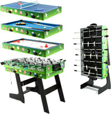 4 in 1 Multi Sport Game Combination Table Set for Kids Pool Table, Ping Pong Table, Foosball Table, Slide Hockey for Family Parent-child Interactive for Kids (4ft, 1.2m).