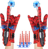 Nhcuijun Spider Web Gloves 2 Pack, Spider Web Shooter for Kids age 3-14, Superhero Interactive Fun Children's Educational Spider Launcher Toys for Boys and Girls Costume Cosplay Gift (2 Gloves).