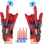 Nhcuijun Spider Web Gloves 2 Pack, Spider Web Shooter for Kids age 3-14, Superhero Interactive Fun Children's Educational Spider Launcher Toys for Boys and Girls Costume Cosplay Gift (2 Gloves).