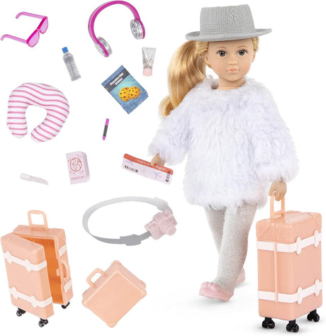 Lori Dolls - Mini Doll & Camping Set - Clothes & Accessories for 6-inch Dolls - Play Food, Cooler, Map & More - Toys for Kids - Jessa’s Camp Set, 3 Years +.