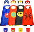 Gralal Superhero Costume Capes with Masks and Bracelets - Indoor and Outdoor Toys for Kids.