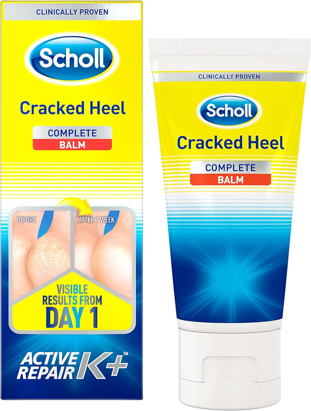 Scholl Cracked Heel Complete Cream with Repair K+, 60ml - Moisturising Treatment Cream for Cracked Heels and Dry Skin with Keratin- 1 x 60 ml.