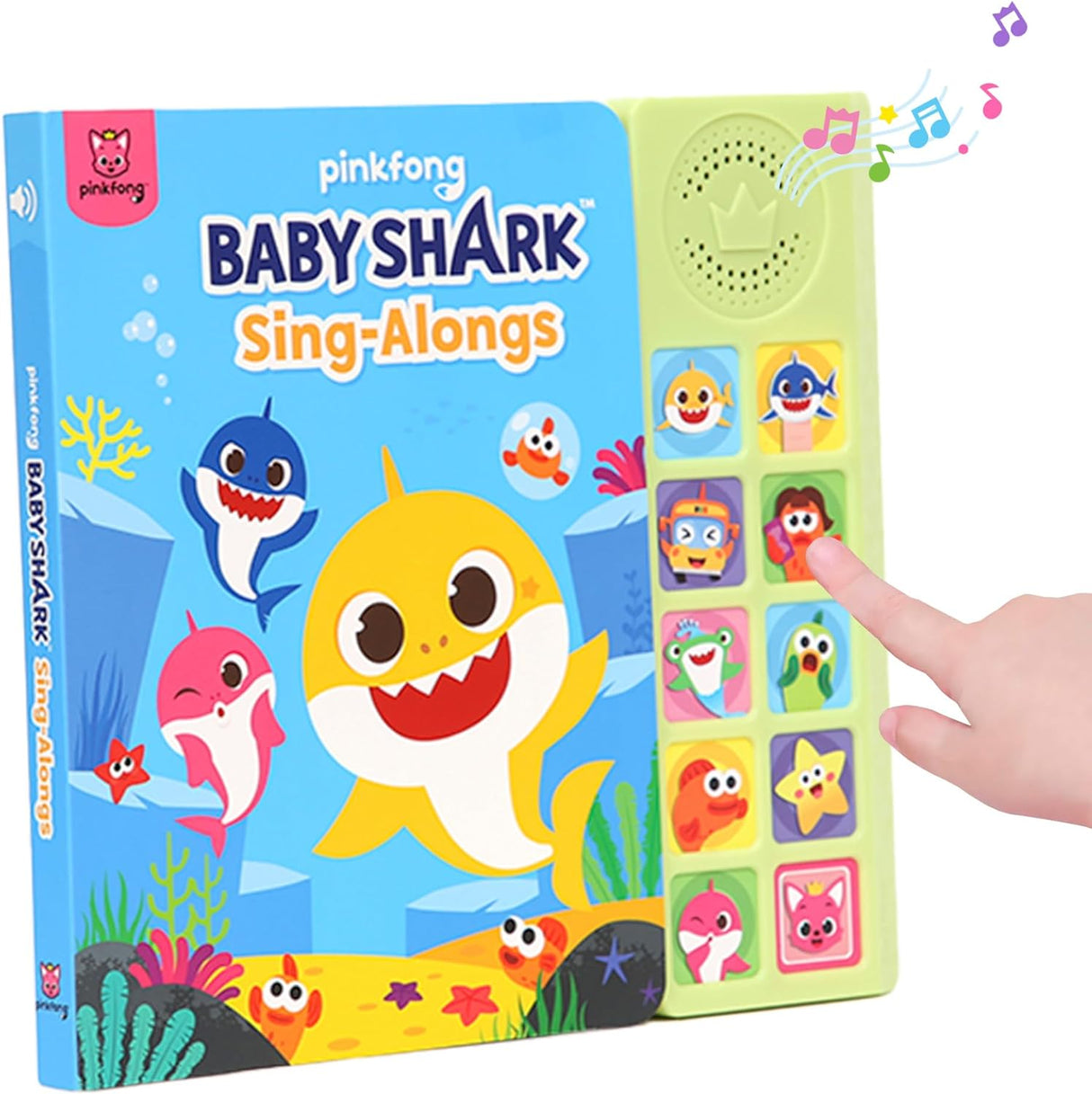 Pinkfong Baby Shark Sing-Alongs 10 Button Sound Book, Baby Shark Nursery Rhymes, Children's Sound Books, Interactive Learning Books for Toddlers, Learning & Education Toys, Baby Shark Gifts for Kids.