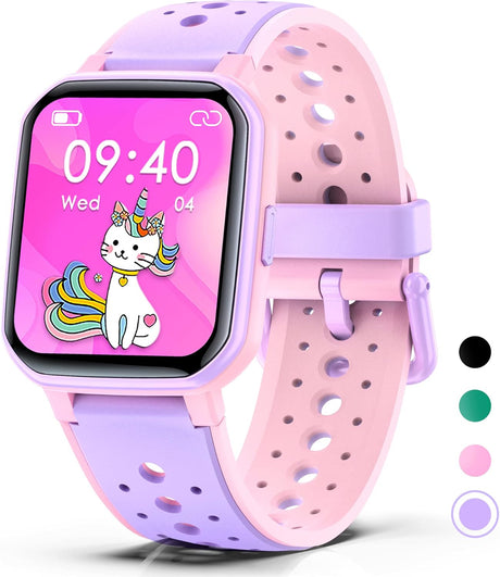 DIGEEHOT Kids Fitness Tracker Watch with Games, Kids Smart Watch IP68 Waterproof with Sport Modes, Pedometers, Alarm Clock, Heart Rate, Sleep Monitor, Birthday Toy Gifts for Kids Teens Boys Girls.