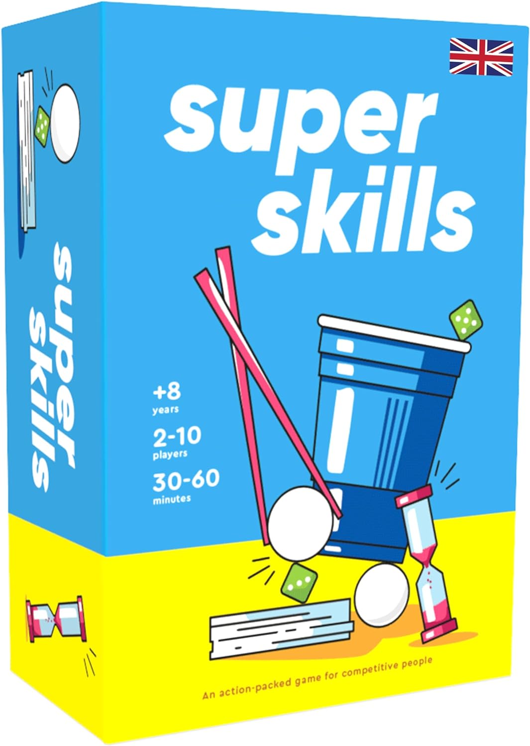 Super Skills - Action Game for Competitive People - Beat Your Friends at 120 Challenges - Fun Group Activity for Family Night or Party with Kids, Teens & Adults.