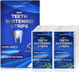 Waving Palms Teeth whitening Strips，28 Non-Sensitive Whitening Strips，Peroxide Free Teeth Whitening Strips，14 Treatments for Teeth whitening, Professional and Safe Teeth whitening Strips.