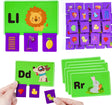 Educational Toys for 2 3 4 5 Year Olds Boys Gifts, Back to School Matching Game Flash Card Learning Toys for Preschool Kindergarten, Montessori Sensory Toys for Autism - Birthday Gifts.