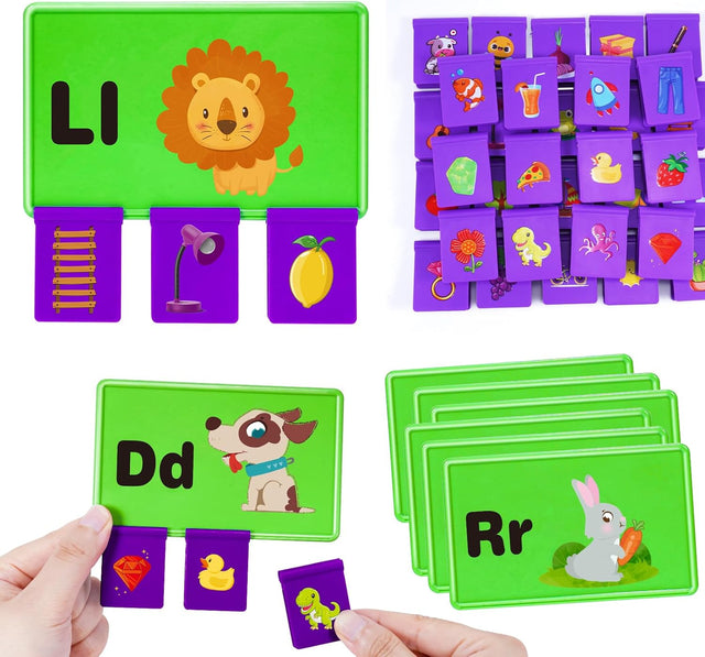 Educational Toys for 2 3 4 5 Year Olds Boys Gifts, Back to School Matching Game Flash Card Learning Toys for Preschool Kindergarten, Montessori Sensory Toys for Autism - Birthday Gifts.