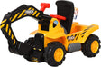 HOMCOM Kids Ride On Excavator Digger w/Storage Basketball Net Steering NO POWER Wheel Vehicle Truck Toy.