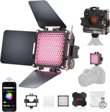 Video Light, ZHIYUN FIVERAY M20 Combo [Official] 20W Camera Light Dimmable, Portable LED Panel Light Rechargeable with Extension Bracket, Modifier Pack for Youtube, 2700K-6500K, 2010Lux, TLCI 97+.