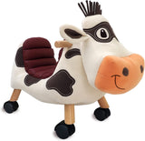 Little Bird Told Me - Hubert Highland Cow Ride On Animal Toy, Soft Animal Wheely Toy for Toddlers, Indoor & Nursery Play, Sturdy Wooden Frame, Supportive Seat.