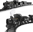 Train Set with Steam Locomotive Engine, Electric Train Toy for Boys Girls with Smokes, Lights& Sound, Cargo Cars& Tracks, Christmas Train Sets Under the Tree, for Kids Ages 3 4 5 6 7 8+.